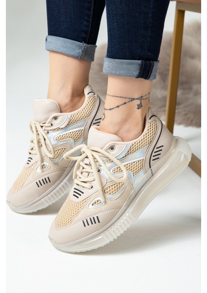 Bej Sneaker Kadın Ayakkabı