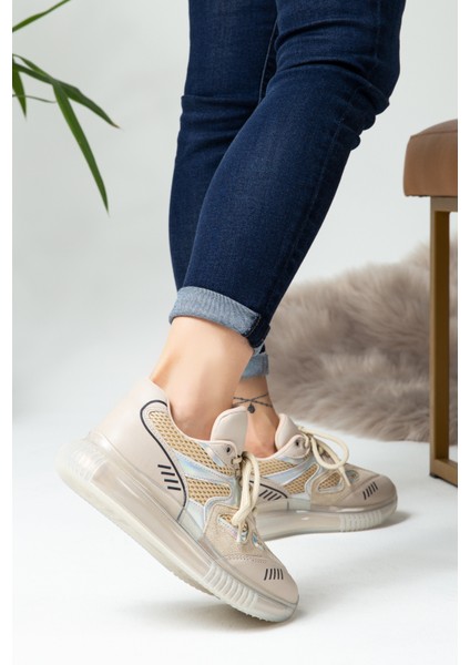 Bej Sneaker Kadın Ayakkabı