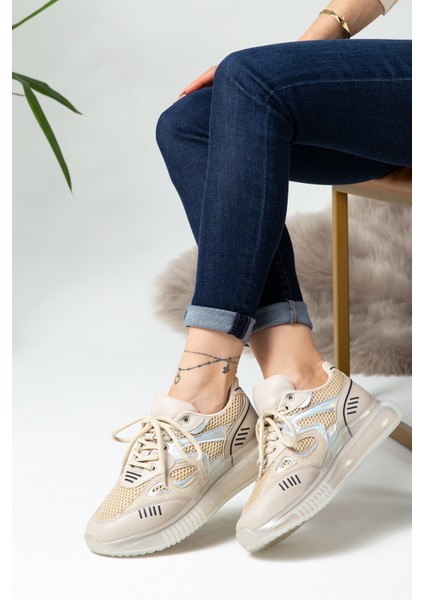Bej Sneaker Kadın Ayakkabı