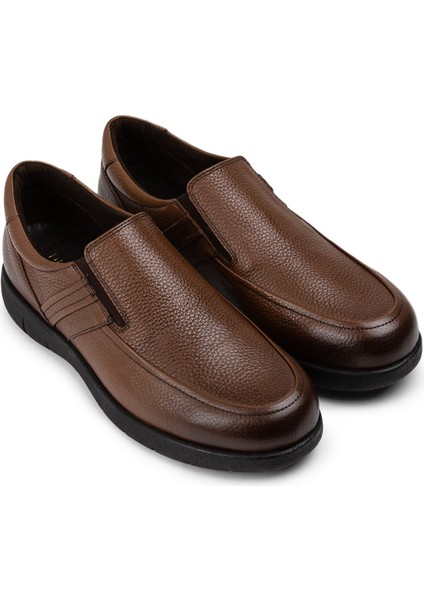 Hakiki Deri Taba Rengi Loafer Erkek Ayakkabı