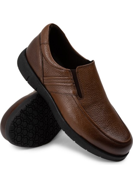 Hakiki Deri Taba Rengi Loafer Erkek Ayakkabı modelleri
