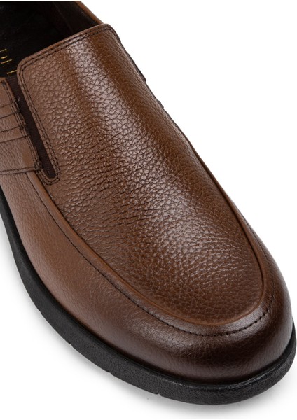 Hakiki Deri Taba Rengi Loafer Erkek Ayakkabı indirimleri