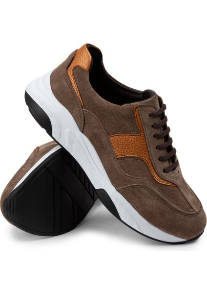 Hakiki Süet Taba Rengi Sneaker Kadın Ayakkabı