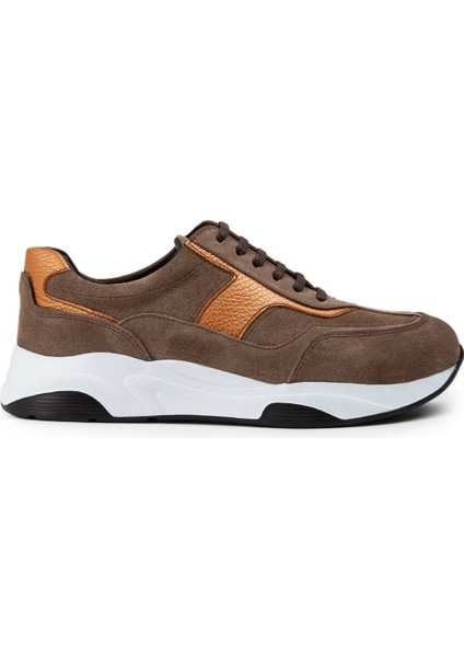 Hakiki Süet Taba Rengi Sneaker Kadın Ayakkabı
