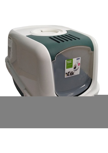 Nestor Jumbo Belçika Üretimi Büyük Boy Kapalı Kedi Tuvaleti Beyaz-Nordıc Yeşil modelleri