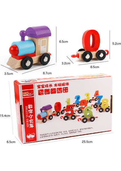 Ahşap Top Manyetik Dijital Küçük Tren Ahşap Çocuk Oyuncak Erkek ve Kız Erken Eğitim Bulmaca Sürükleme (Yurt Dışından)