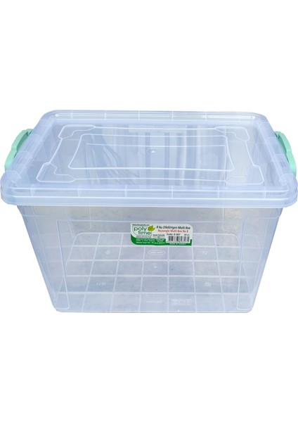 Poly Time Polytime Şeffaf Kilitli Mutfak Eşya Gıda Saklama Düzenleme Kabı Kutusu - Mini - Dikdörtgen - 0.32 Litre