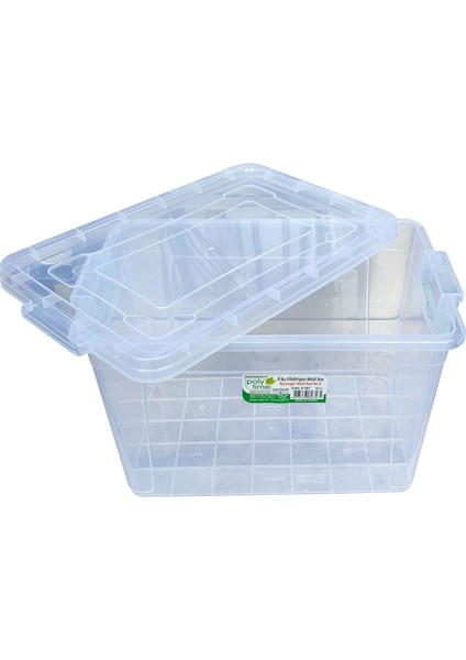 Poly Time Polytime Şeffaf Kilitli Mutfak Eşya Gıda Saklama Düzenleme Kabı Kutusu - Dikdörtgen - 3 Litre
