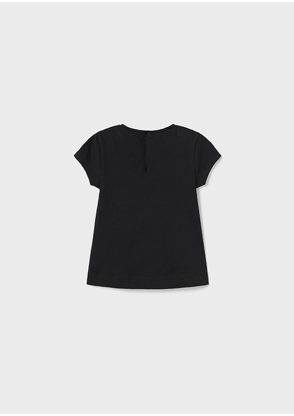 Kız Bebek Baskılı T-Shirt Siyah 1013 modelleri