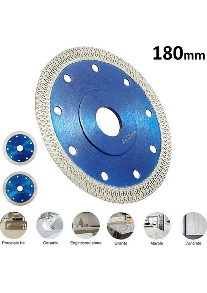 180MM Elmas Kesici Disk Çapraz Örgü Turbo Mermer Granit Kesim