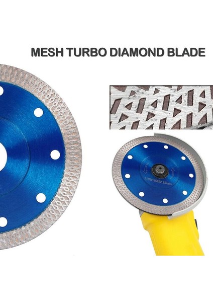 180MM Elmas Kesici Disk Çapraz Örgü Turbo Mermer Granit Kesim