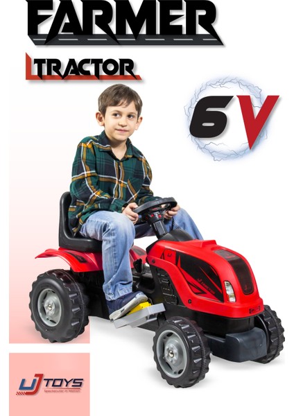 Ujtoys - Akülü 6V Traktör