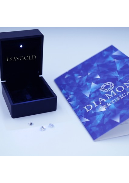 0.41 Karat Pırlanta Safir Kolye