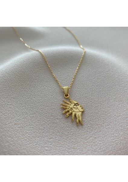 925 Ayar Gümüş Güneş Kolye