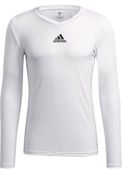 Team Base Tee Erkek Futbol Uzın Kollu Antrenman Tişörtü GN5676 Beyaz