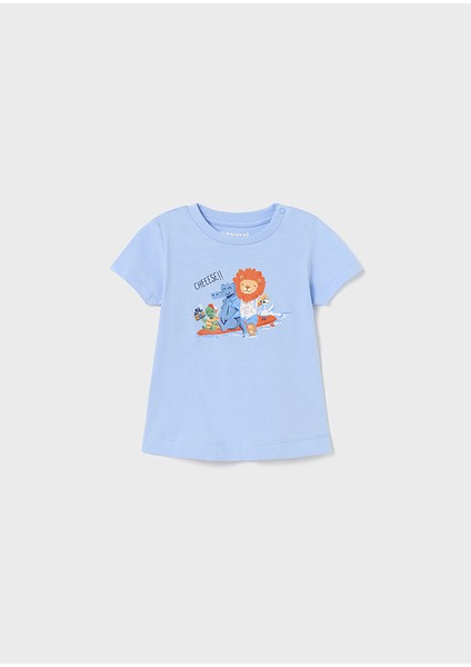 Erkek Bebek Ikili T-Shirt Seti Mavi 1021 modelleri