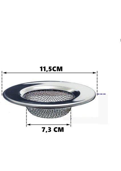 Profesyonel 11.5 cm Çap Lavabo Süzgeci