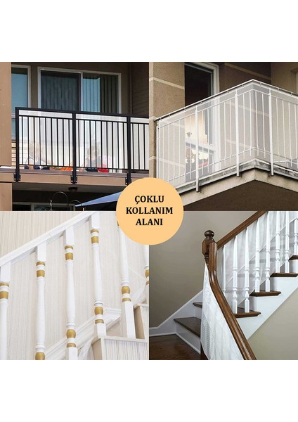 Çocuk ve Evcil Hayvan Için Korkuluk Balkon ve Merdiven Filesi Çocuk Güvenlik Filesi Koruyucu