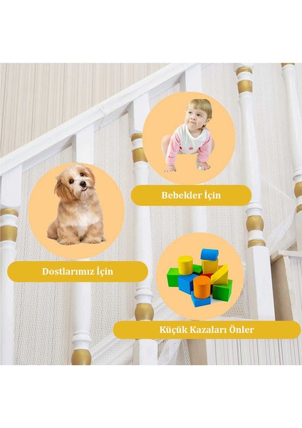 Çocuk ve Evcil Hayvan Için Korkuluk Balkon ve Merdiven Filesi Çocuk Güvenlik Filesi Koruyucu