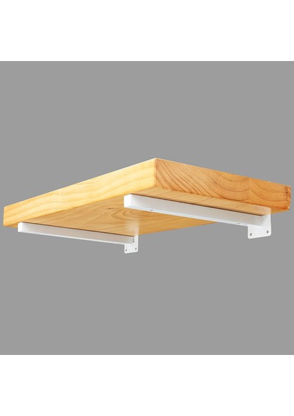 2 Parçalı Kare Endüstriyel Raf Braketi Vintage Çıkıntı BRAKETI-20CM Braket Vintage Metal Tepsi Vidalı Çıkıntı Zemin Flanşı Kırsal Steampunk Tüp Beyaz Levhasız (Yurt Dışından)