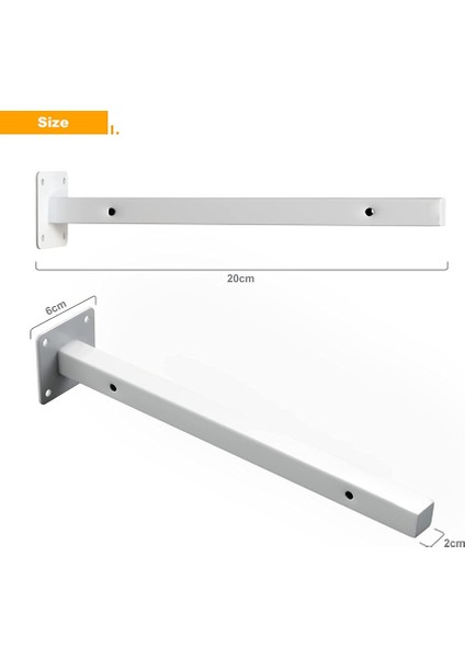 2 Parçalı Kare Endüstriyel Raf Braketi Vintage Çıkıntı BRAKETI-20CM Braket Vintage Metal Tepsi Vidalı Çıkıntı Zemin Flanşı Kırsal Steampunk Tüp Beyaz Levhasız (Yurt Dışından) fırsatları