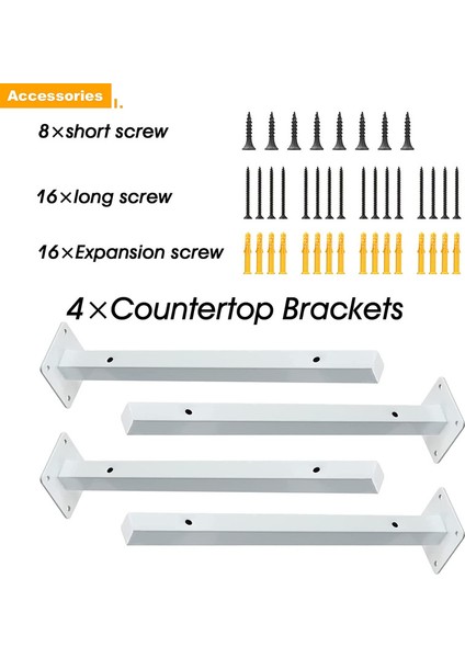 2 Parçalı Kare Endüstriyel Raf Braketi Vintage Çıkıntı BRAKETI-20CM Braket Vintage Metal Tepsi Vidalı Çıkıntı Zemin Flanşı Kırsal Steampunk Tüp Beyaz Levhasız (Yurt Dışından) indirimleri