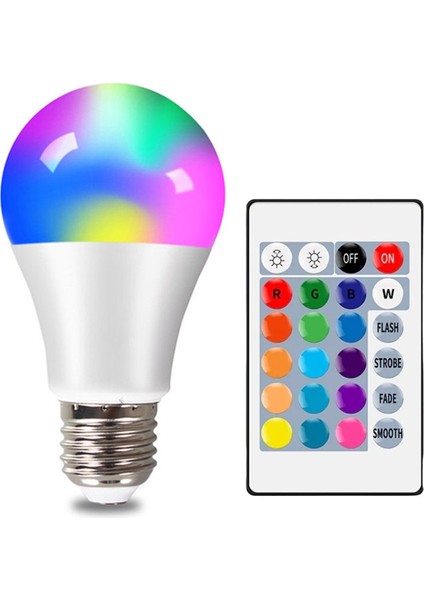Uzaktan Kumandalı Renk Değiştiren Rgb LED Ampul 10W 1100 Lümen - AL3591