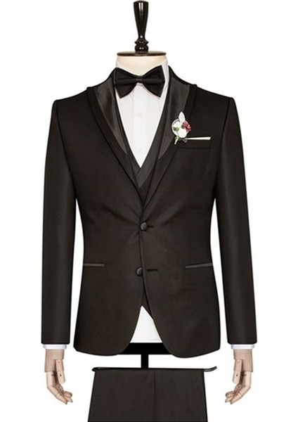 Slim Fit Dar Kalıp Smokin Damatlık