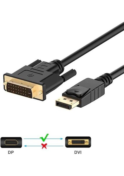 Displayport DVI Kablo 1.5 Metre Dp To DVI Kablo Displayport 24+1 DVI Kablo