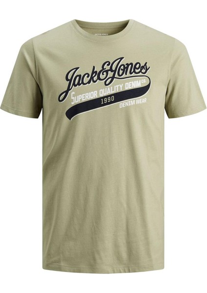 Jack&jones 12199474 Baskı 0 Yaka Kısa Kol Tsıhırt Haki-L
