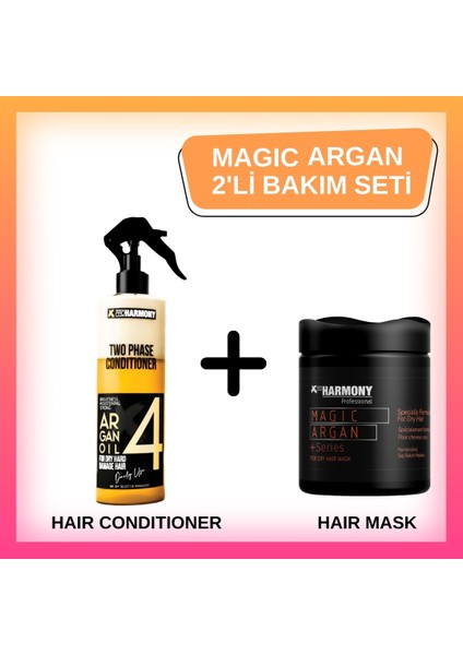 Magıc Argan 2’li Bakım Serisi Hair Condıtıoner 350 ml + Hair Mask 500 ml