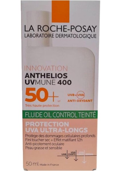 Anthelios Uvmune 400 Oil Control Tinted Fluid Spf50+ Renkli Güneş Kremi 50ml