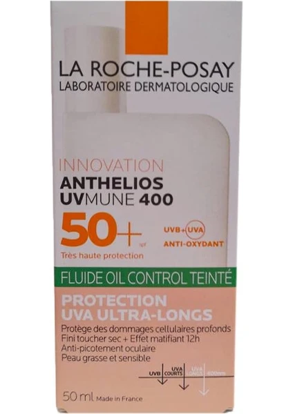 La Roche-Posay Anthelios Uvmune 400 Oil Control Tinted Fluid Spf50+ Renkli Güneş Kremi 50ml