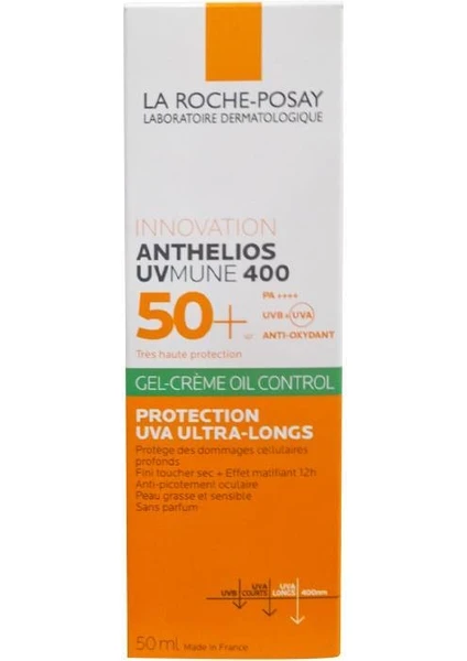 La Roche-Posay Anthelios Uvmune 400 Oil Control Gel-Cream Spf50+ Güneş Kremi 50ml