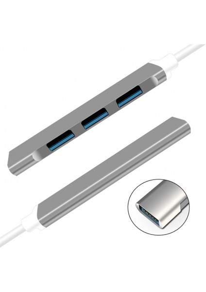 4in1 USB USB Macbook Pro-Air-Imac-Huawei-Lenovo Uyumlu Çevirici USB Çoklayıcı Çoğaltıcı Hub Adaptör Hızlı Şarj