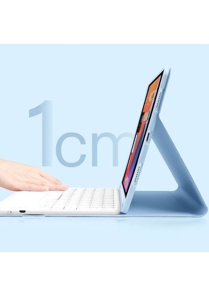 iPad Air 4 10.9" Için Mouse Standı Kılıflı Kapaklı Bluetooth Klavye (Yurt Dışından)