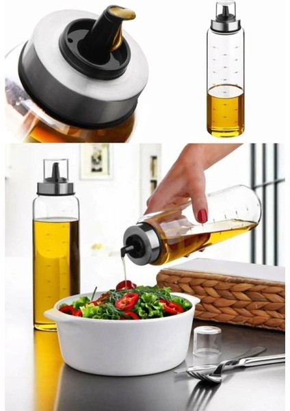 Borosilikat Cam Damlatmaz Yağlık, 2X600 ml