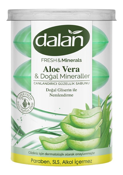 Dalan Aloe Vera & Doğal Minareller Nemlendirici Güzellik Sabunu 4 x 110 gr 16 Adetli Koli