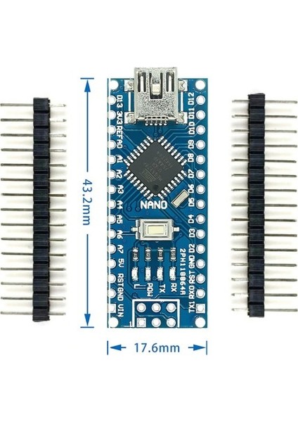 Roba Arduino Nano 3.0 ATMEGA328 CH340 Mini USB Kod Yazılım Geliştirme Eğitim Kartı Programlama Diy
