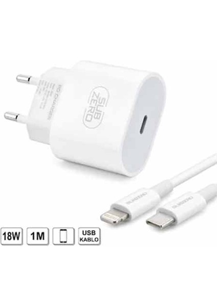 Type-C To Lightning 20W Beyaz Hızlı Şarj Aleti