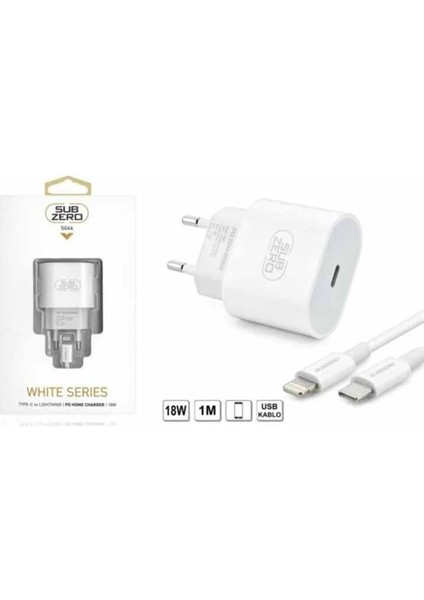 Type-C To Lightning 20W Beyaz Hızlı Şarj Aleti