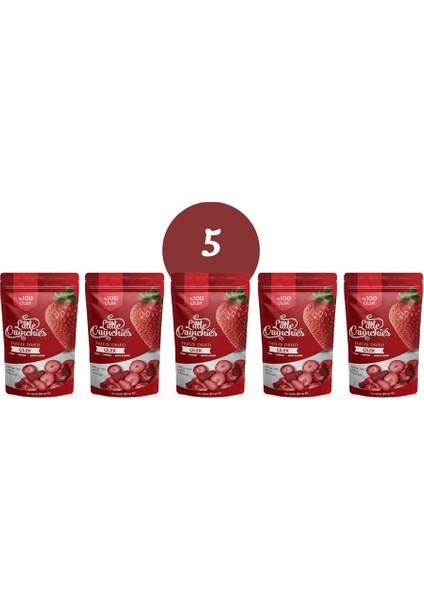 Freeze Dried Çilek 5'li Paket - Dondurularak Kurutulmuş - 5X20 gr