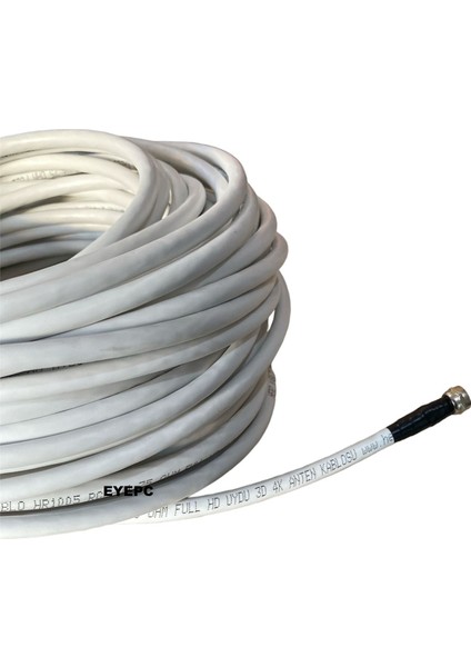 50 Metre Uydu Anten Kablosu Çanak Anten Kablosu Rg 6/u-6 64 Tel 50M