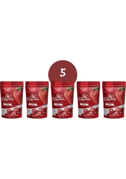 Freeze Dried Çilek 5'li Paket - Dondurularak Kurutulmuş - 5X20 gr