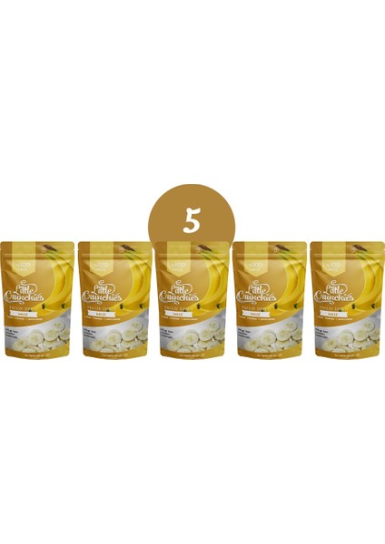 Freeze Dried Muz 5'li Paket - Dondurularak Kurutulmuş - 5X30 gr