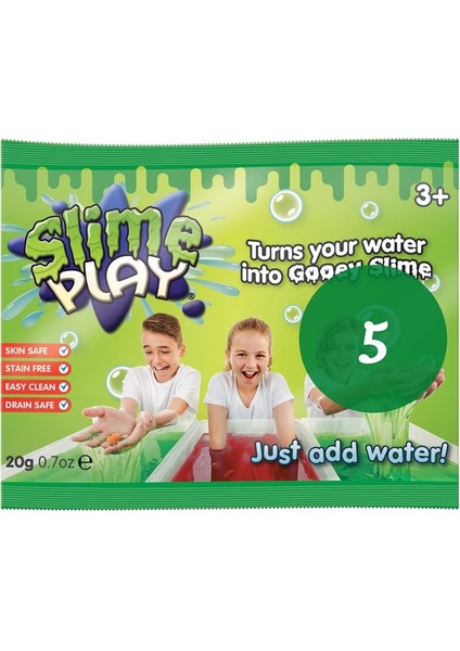 Slime Play Yeşil Tanışma Boyu 5'li Paket