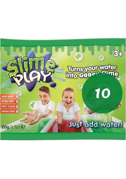 Slime Play Yeşil Tanışma Boyu 10'lu Paket