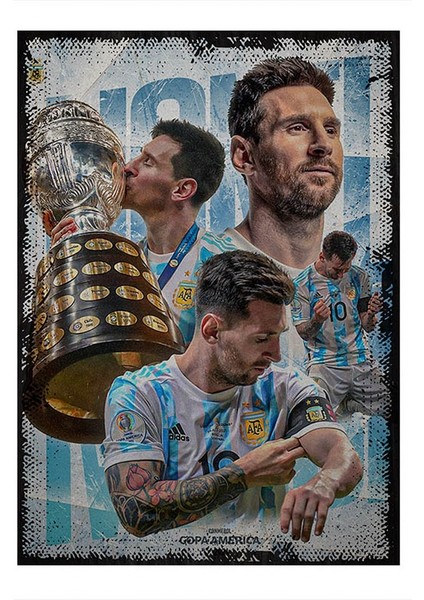 Messi Futbol Desenli Mdf Tablo