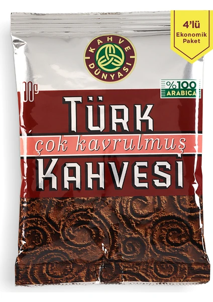 Çok Kavrulmuş Türk Kahvesi 100G 4'lü