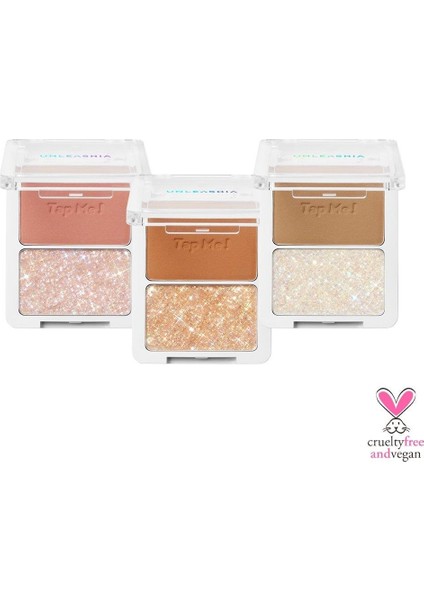 - Tap Me Palette Duo No:2 Groovy, Simli İkili Göz Farı, Simli Far Paleti